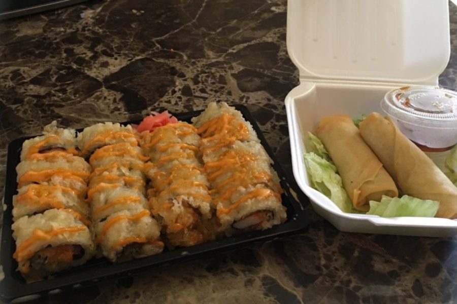 spicy crab rolls and spring rolls from MT Fuji Japanese Cuisine in Louisville