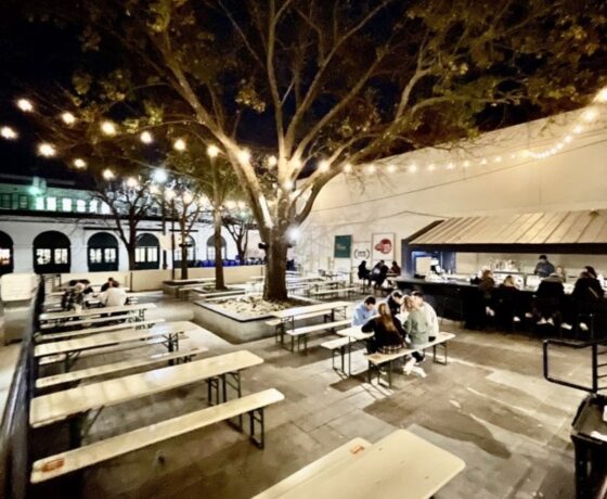 Seating at Port of Call food & Brew Hall in Charleston