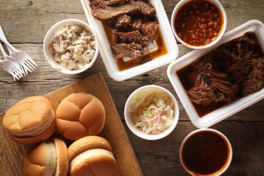 Family pack from River Road BBQ in Louisville