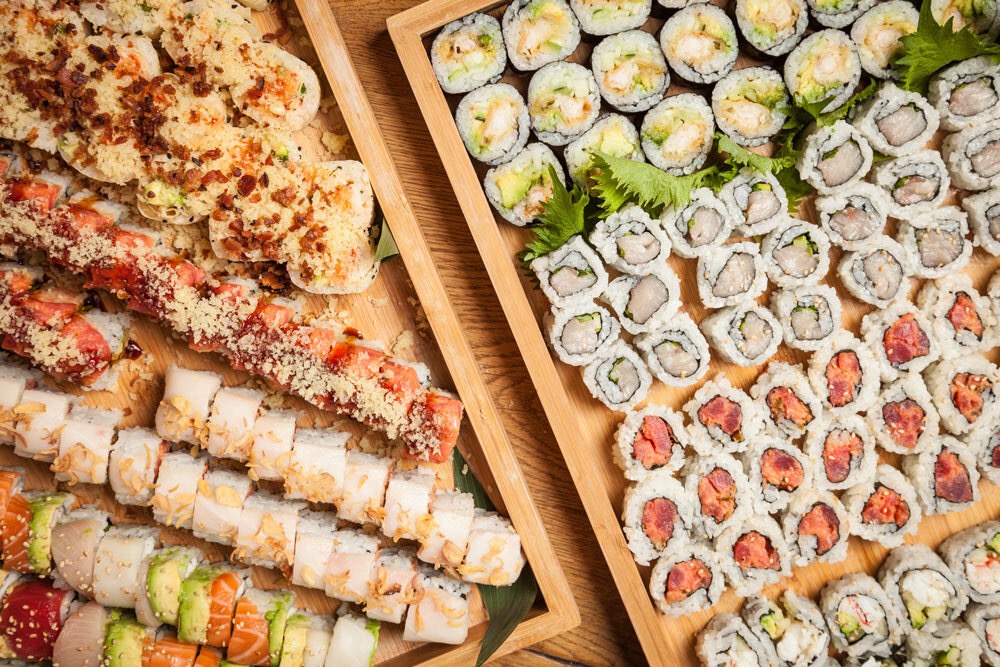 sushi platters from sunda sushi in nashville, tn