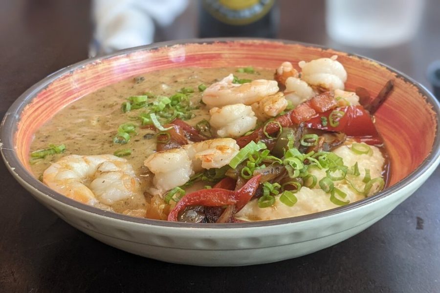 shrimp and grits from the grit counter in Charleston,sc