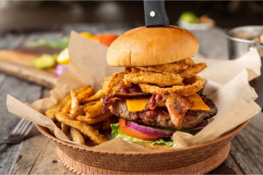 The Big A Burger at Santa Fe Cattle Company in nashville, TN