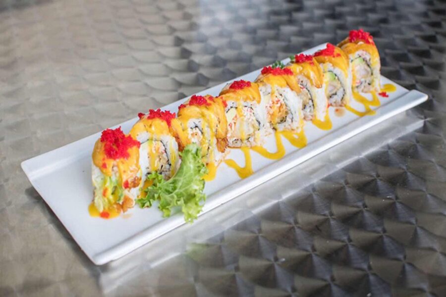 sushi roll from mizu sushi in Cleveland Ohio