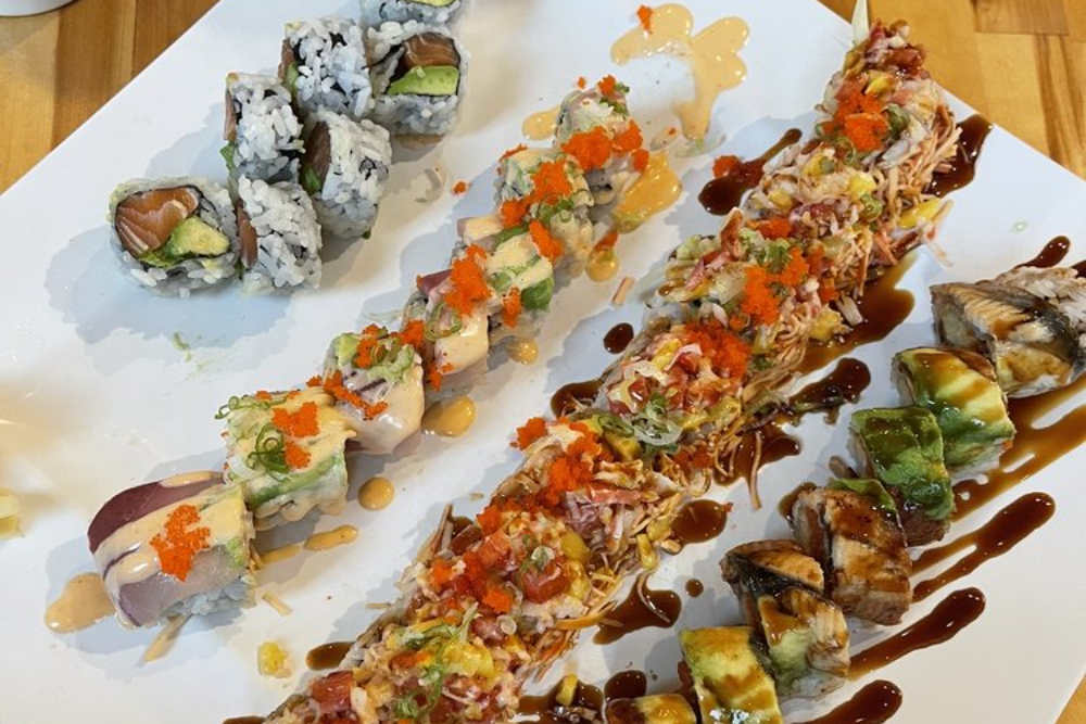 variety of sushi rolls from Maru Sushi & Grill in Nashville