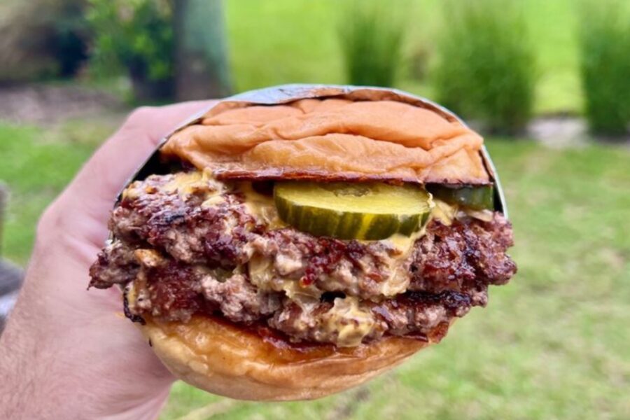 double cheeseburger from BlackOut Burger in Charleston