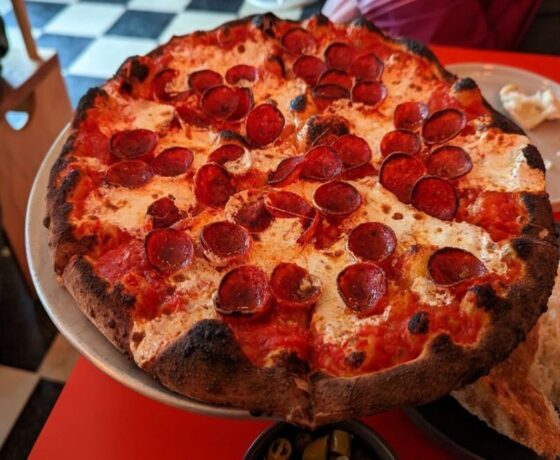 pepperoni pizza from cents pizza in Cleveland Ohio