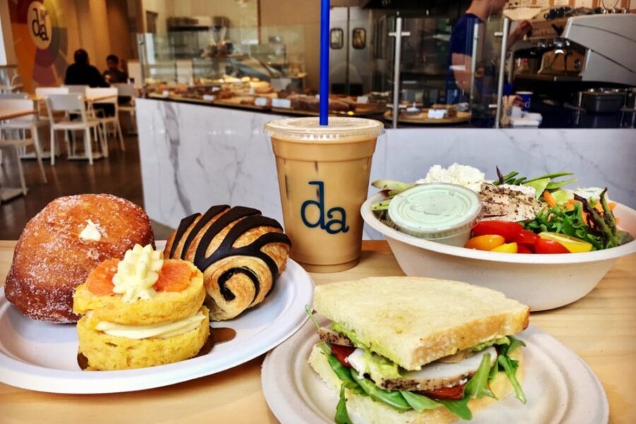 pastries, sandwiches, salads, and coffee from D’Andrews Bakery & Cake in Nashville