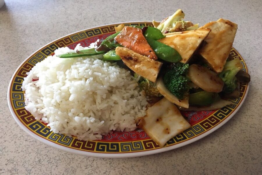 veggies with tofu from Frankie’s Wok in Cleveland Ohio