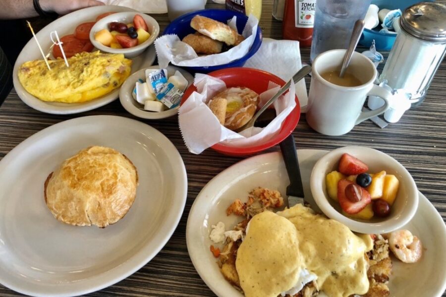 breakfast spread from Lenny's Restaurant in Tampa