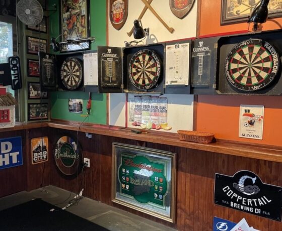 dart boards at O'Briens Irish Pub in Tampa