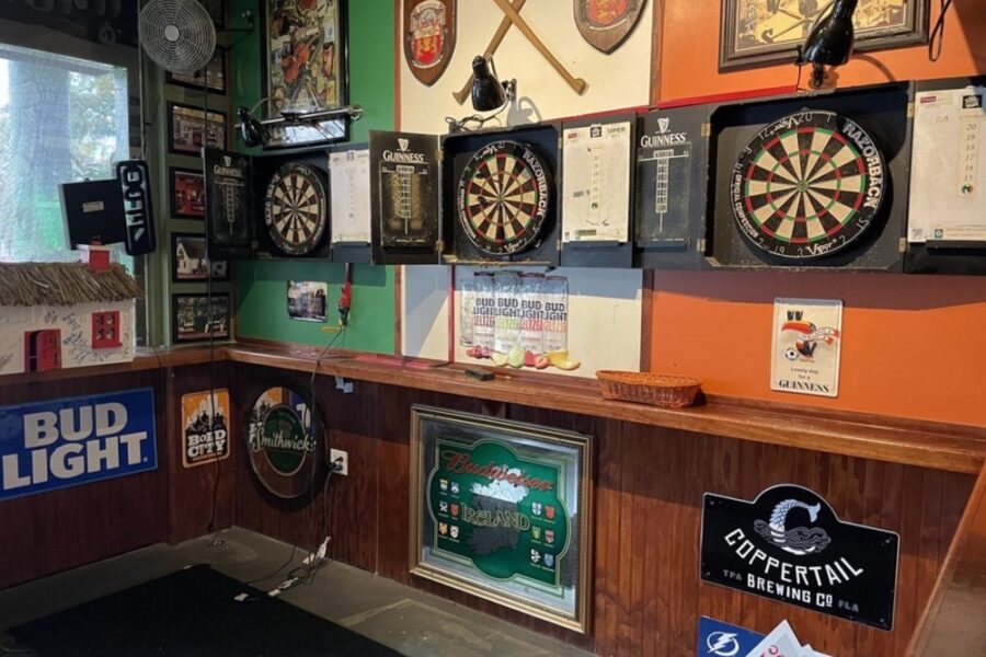 dart boards at O'Briens Irish Pub in Tampa