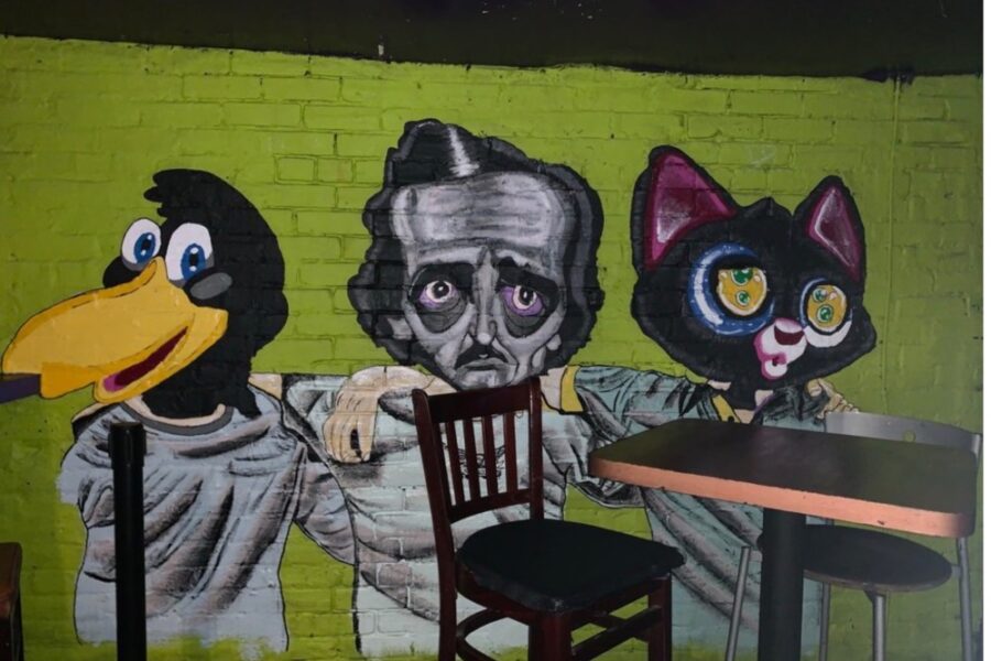 Wall art at Raven Lounge in Philly