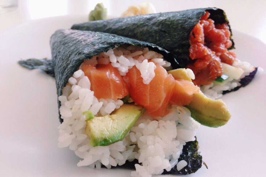 salmon avocado roll from sushi 86 in Cleveland, OH