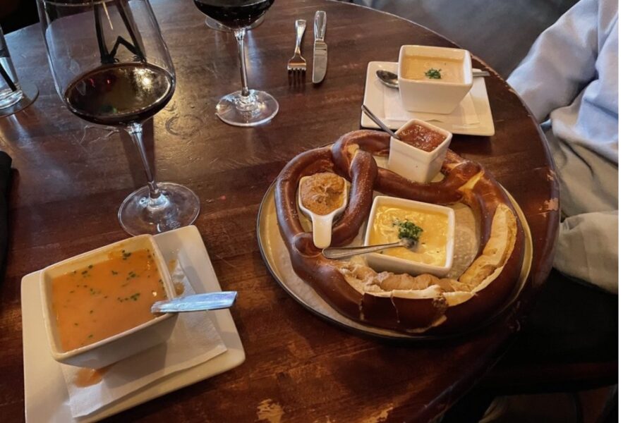 soup and pretzel app from The Kerryman in Chicago
