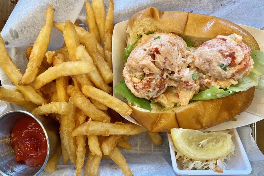 Lobster Roll & fries from Gather