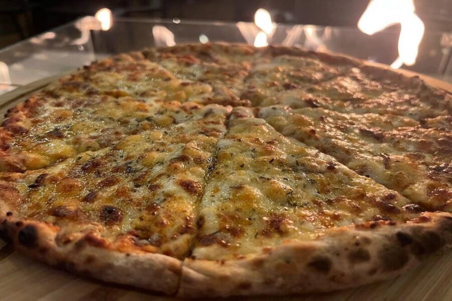 Truffle Cheese Pizza from eight11 in Dallas Texas