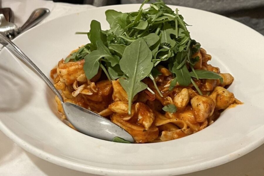 Langisto and shrimp from L'Angolo Ristorante in Philly