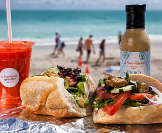 Sandwich and Smoothie from La Sandwicherie in Miami