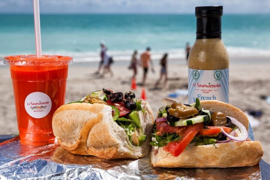 Sandwich and Smoothie from La Sandwicherie in Miami