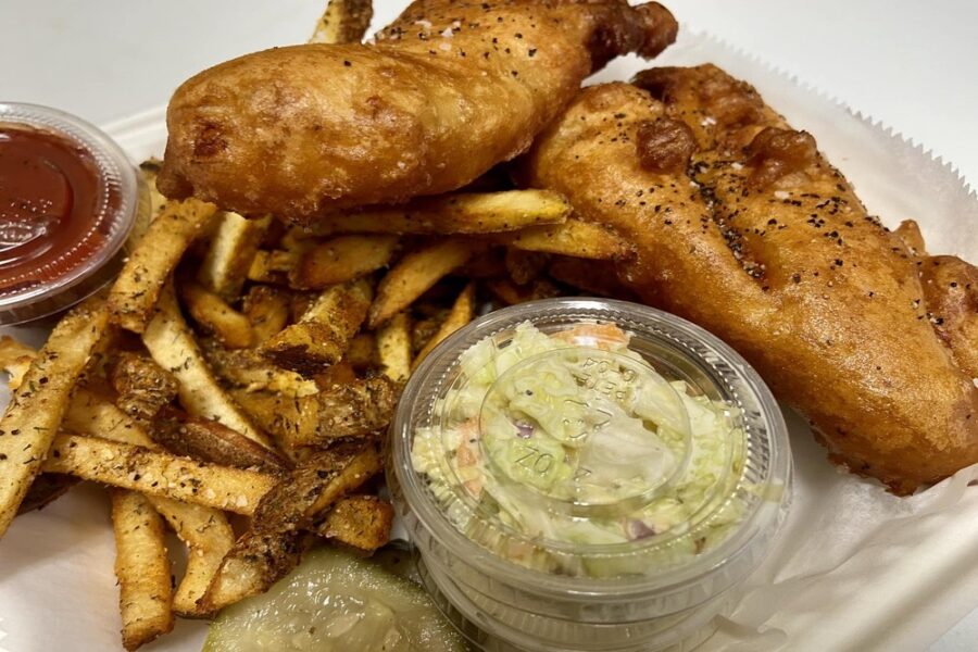 fish and chips from old angle tavern in Cleveland Ohio