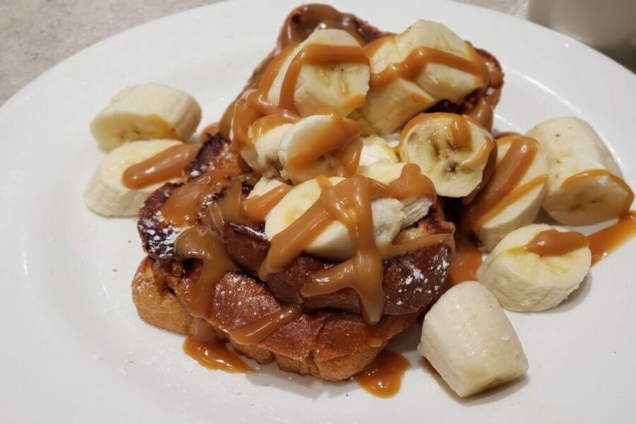French toast with bananas from the paramount in Boston ma