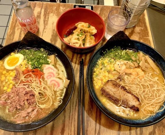 ramen dishes from strings ramen in chicago, il