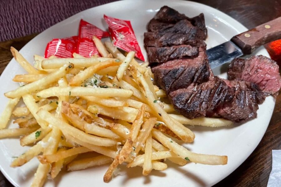 Steak and fries from CheapSteaks in Dallas