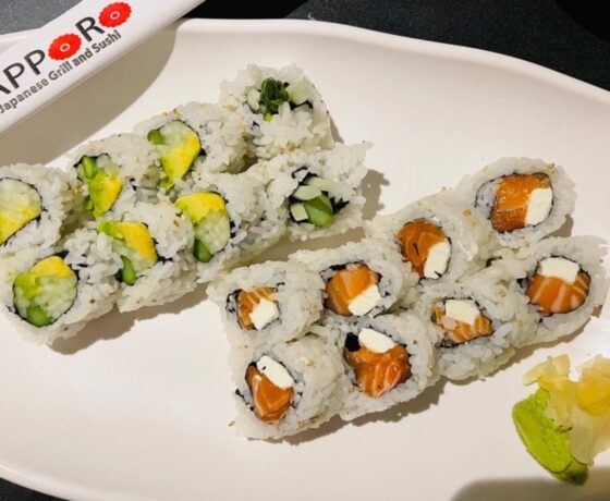 Philadelphia roll and avocado cucumber roll from Sapporo Japanese Grill and Sushi in Louisville