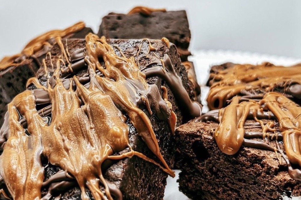 salted caramel brownie from Wake-n-Bakery in Chicago