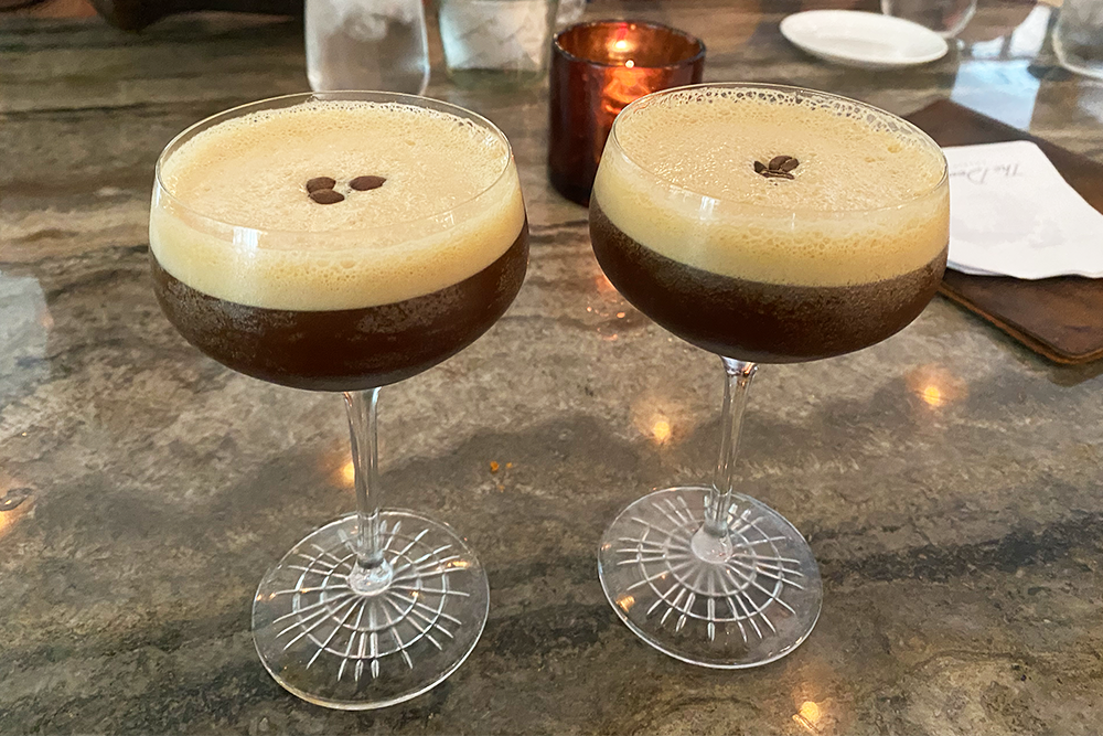 Two espresso martinis 
