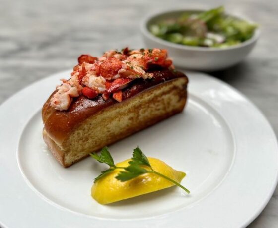 lobster roll from 3 arts club cafe in chicago