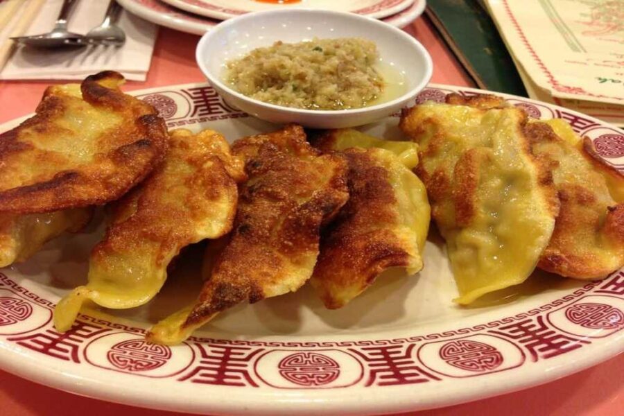 Pan Fried Dumplings from David's Mai Lai Wah in philadelphia