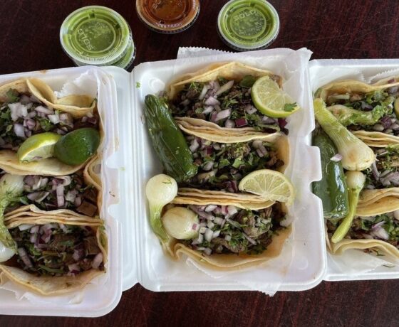tacos from Taqueria La Prima in Philadelphia