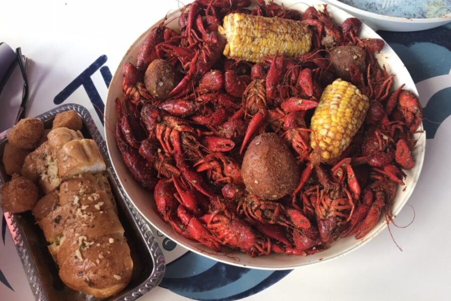 Crawfish from Nate’s Seafood and Steakhouse in Dallas
