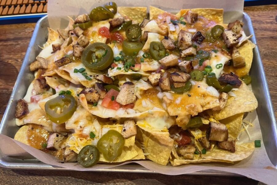 Chicken nachos from Society Sports and Spirits in Denver