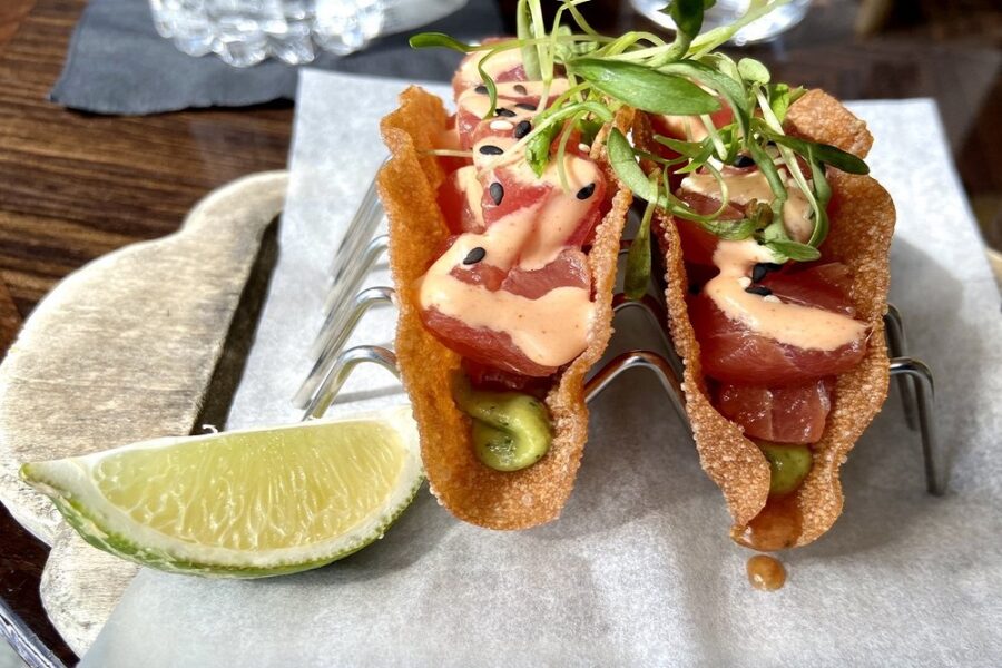 Spicy Tuna Tacos at Six Seven in Seattle WA