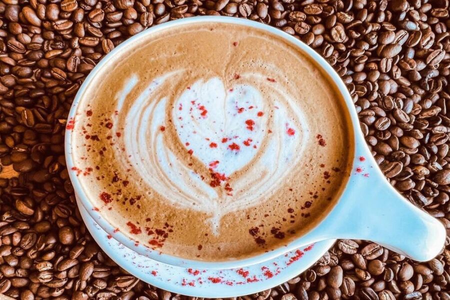 latte art from swings coffee in Washington DC