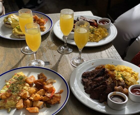 Benedict, Veggie Omelette and Mimosas at Barsecco in Miami