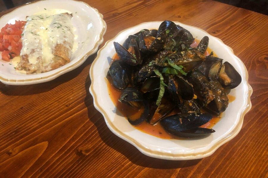 Mussels and Mushroom Crepes at Il Ghiottone in Philadelphia