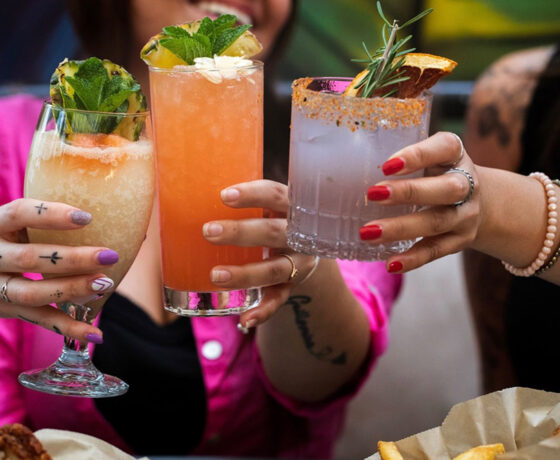 cheers drinks at le chick in Miami