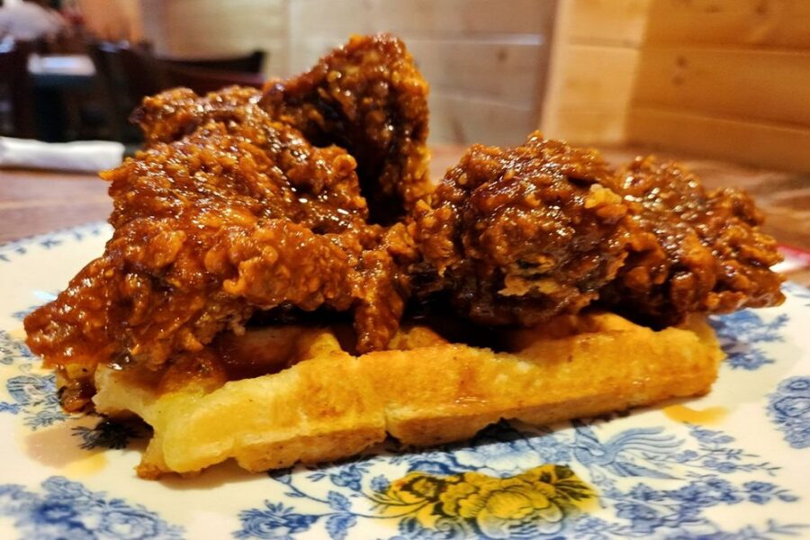 Chicken and Waffles at Luellas Southern Kitchen in chicago