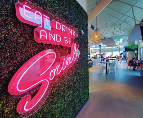 interior signage at Park Social in San Diego