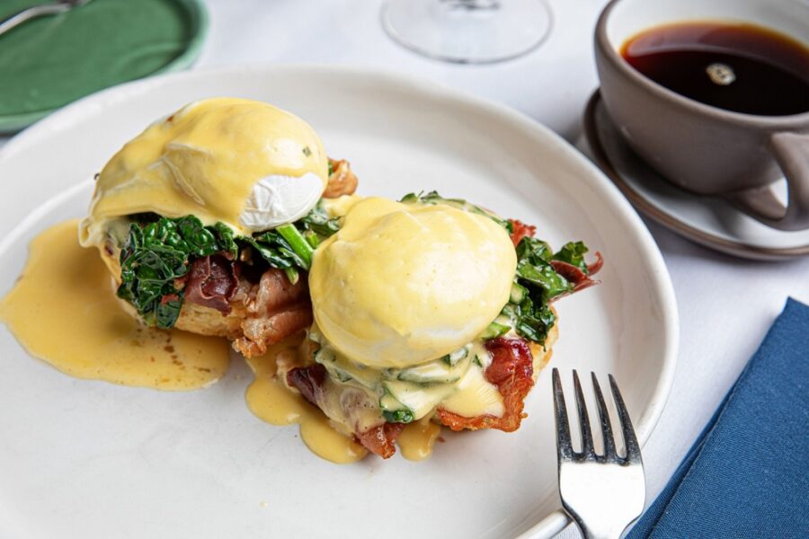 Storey Farm Eggs Benedict at Slightly North of Broad in Charleston