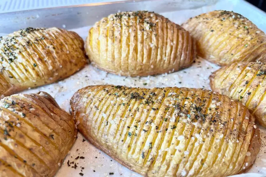 Hasselback Potatoes from Miel restaurant in nashville
