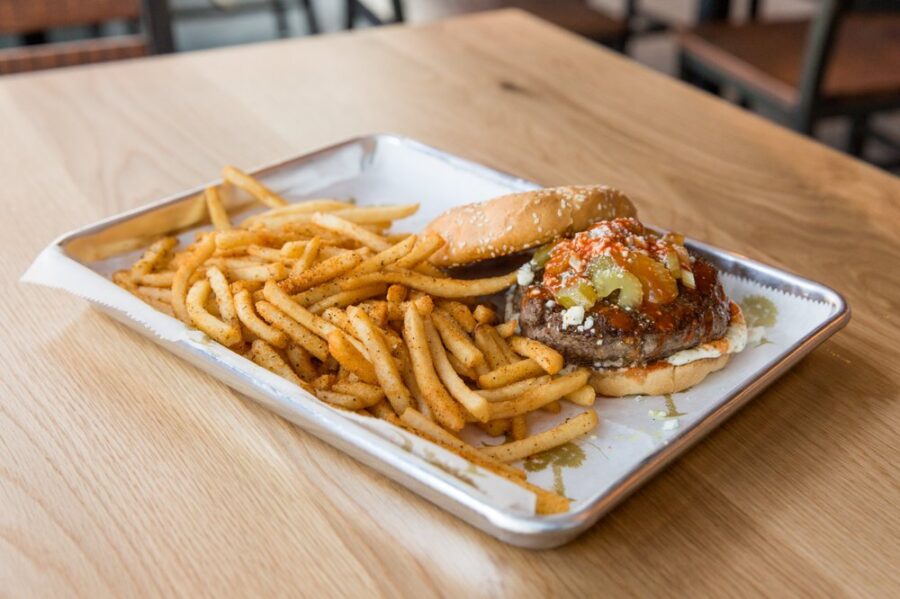 Blue Buffalo Burger at The Brick in Charleston