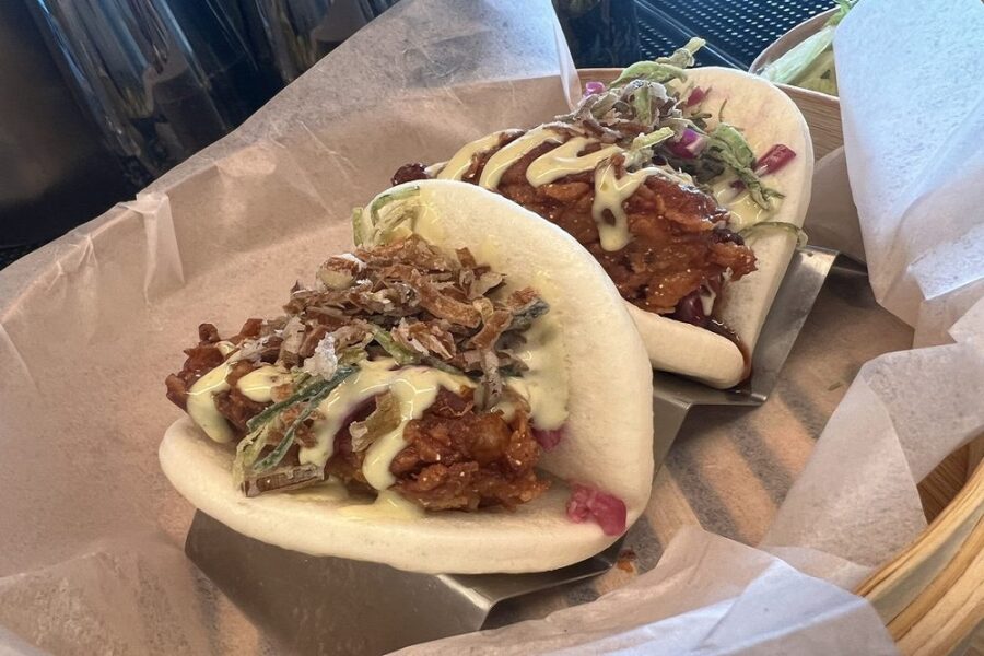 Crispy Chicken Bao at The Deep End in clearwater Florida