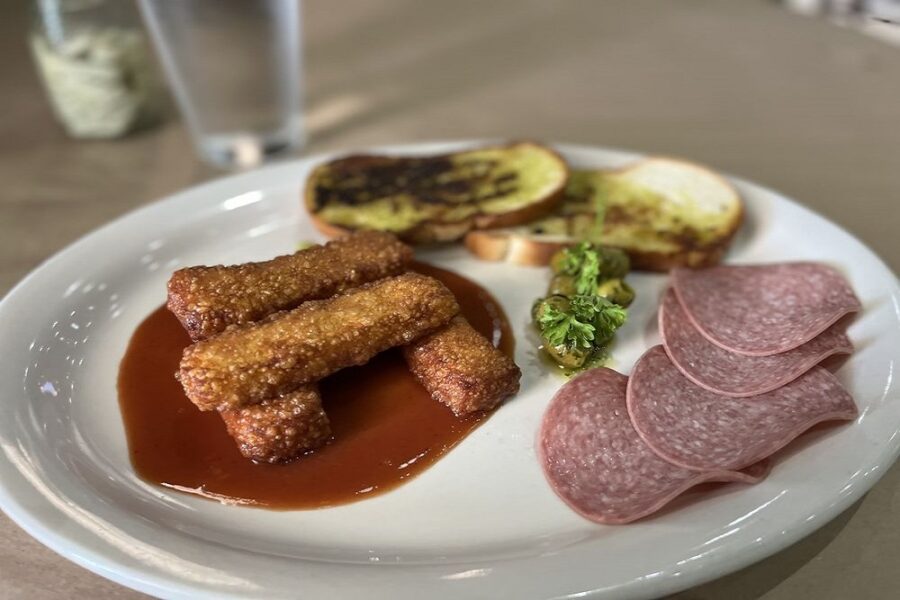 Fried Cheese and Guava Sauce at Kpicu un clearwater. Florida