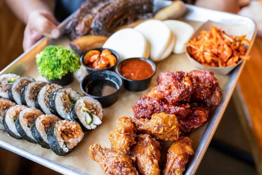 Southern Korean BBQ platter at Seoul Food Meat Company