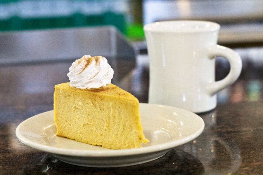 dessert and coffee from Penrose diner in Philadelphia