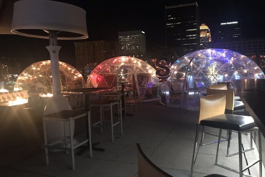 Rooftop Igloos at 8Up Elevated Drinkery and Kitchen in Louisville